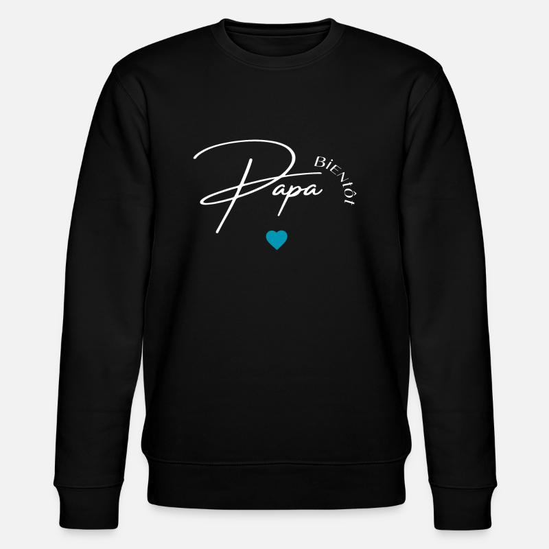 Bientôt papa - Sweat bio CHANGER Stanley/Stella Unisexe - noir