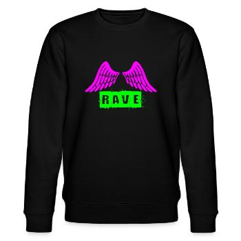Rave - Stanley/Stella Unisex Bio-Sweatshirt CHANGER  - Schwarz - Vorne - Nik (191cm) & Marisol (170cm)