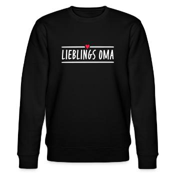 Lieblings Oma - Stanley/Stella Unisex Bio-Sweatshirt CHANGER  - Schwarz - Vorne - Nik (191cm) & Marisol (170cm)
