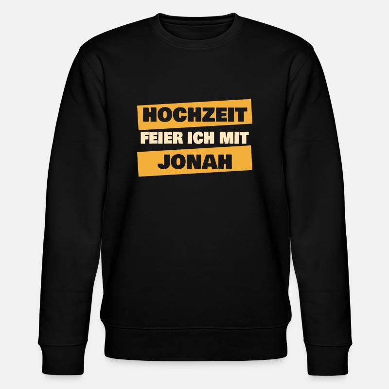 Geschenk für Jonah - Stanley/Stella Unisex Bio-Sweatshirt CHANGER  - Schwarz