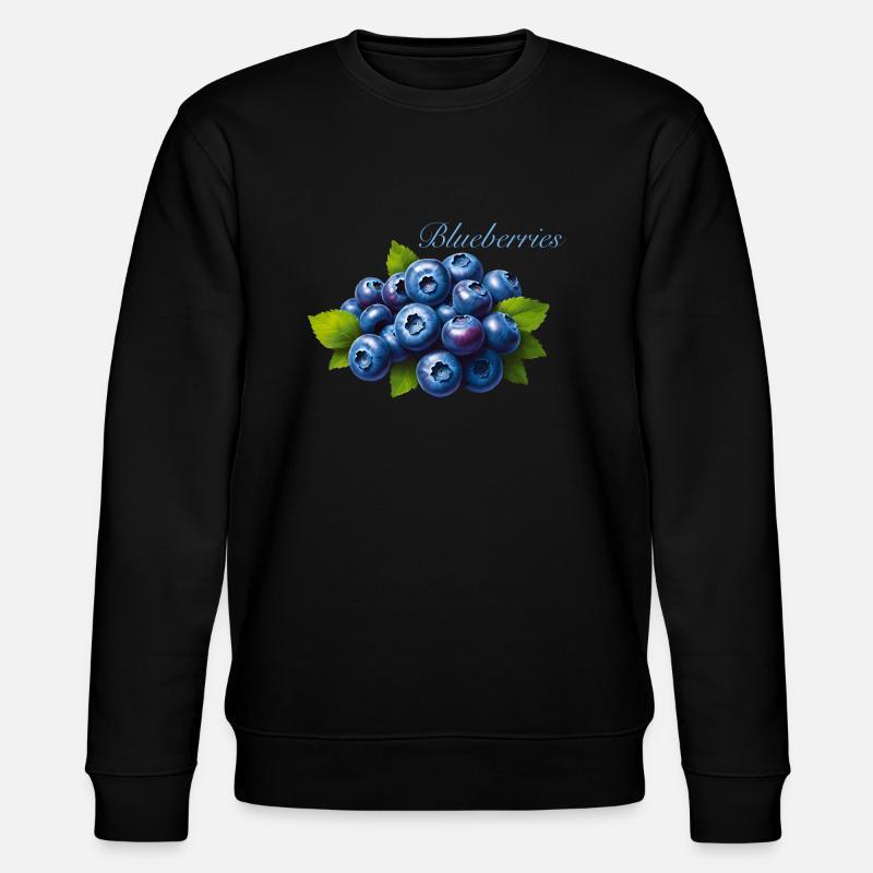 Blueberries - Stanley/Stella Unisex Bio-Sweatshirt CHANGER  - Schwarz