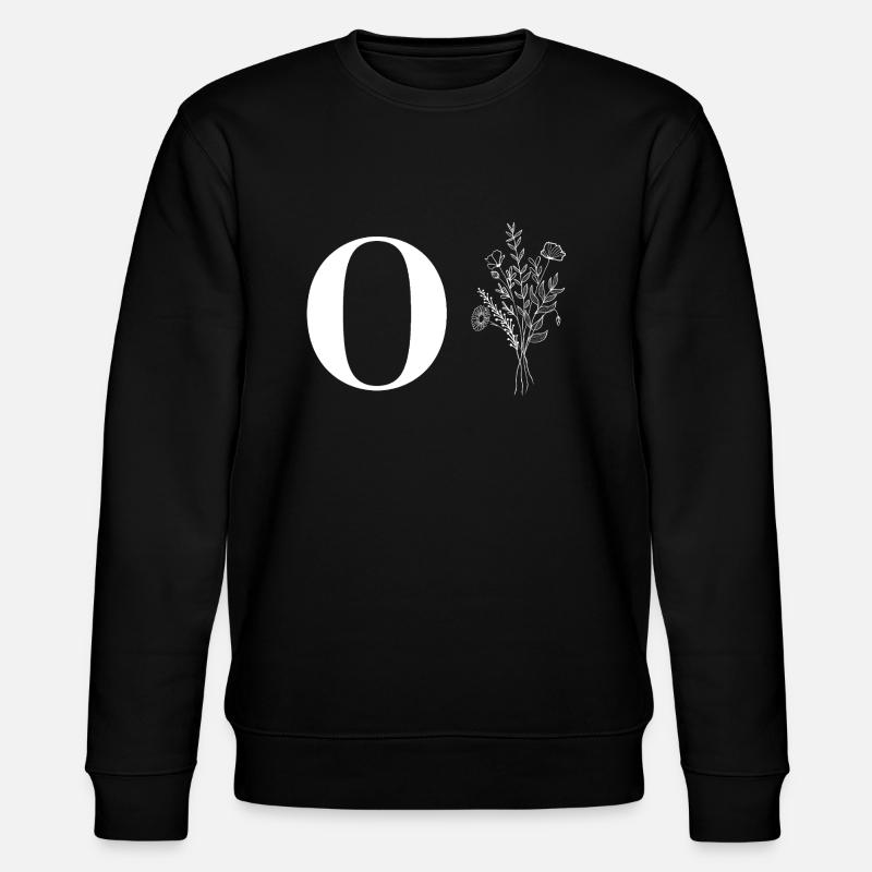 Minimalistische Blumen - Stanley/Stella Unisex Bio-Sweatshirt CHANGER  - Schwarz