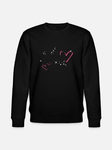 Hearts Glitter Frame - Stanley/Stella CHANGER Unisex Organic Sweatshirt - black