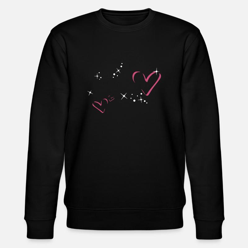 Hearts Glitter Frame - Stanley/Stella CHANGER Unisex Organic Sweatshirt - black