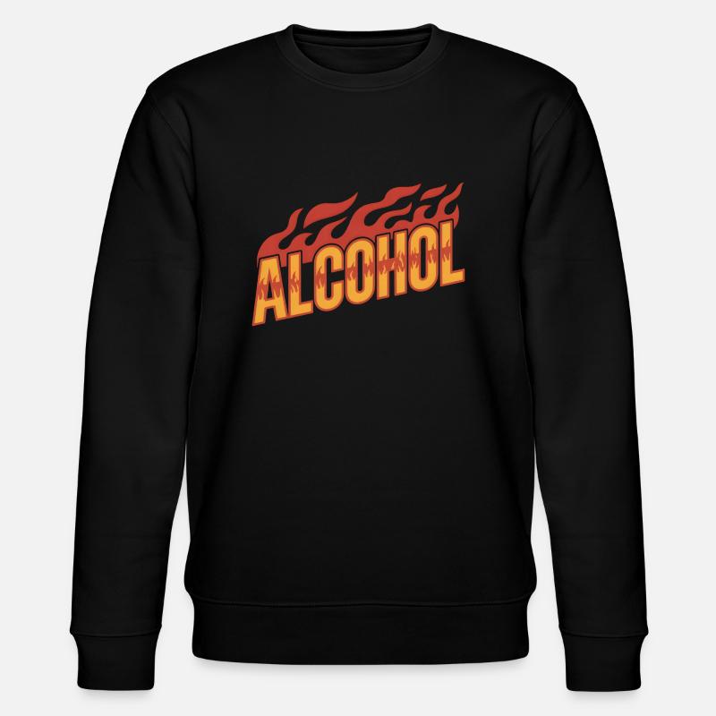 Alcohol - Cool Drinking Logo - Stanley/Stella CHANGER Unisex Organic Sweatshirt - black