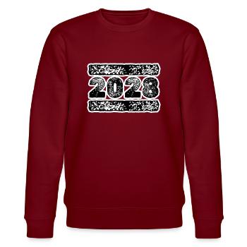 2028 2028 - Stanley/Stella Unisex Bio-Sweatshirt CHANGER  - Burgunderrot - Vorne - Nik (191cm) & Marisol (170cm)