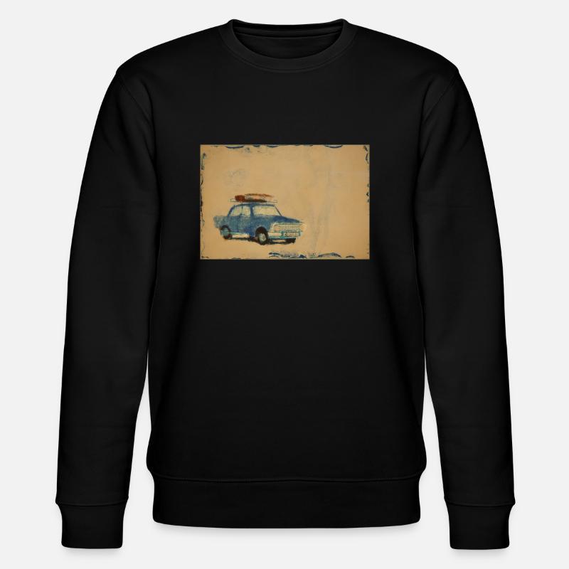 Auto im Schnee mit Gepäck - Stanley/Stella Unisex Bio-Sweatshirt CHANGER  - Schwarz