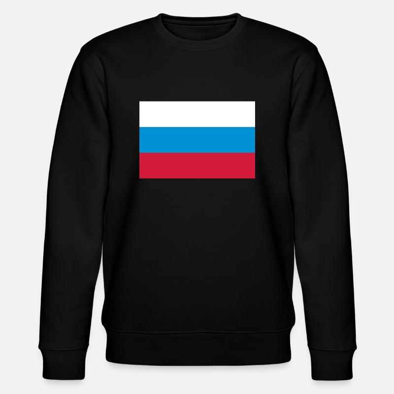 russia flag - Stanley/Stella Unisex Bio-Sweatshirt CHANGER  - Schwarz