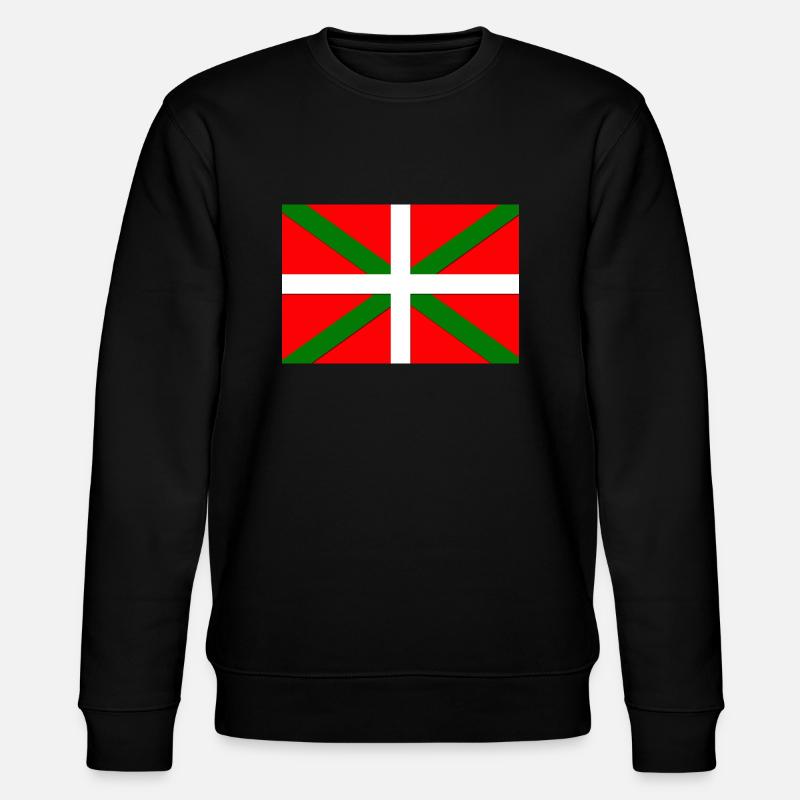 Baskische Flagge - Stanley/Stella Unisex Bio-Sweatshirt CHANGER  - Schwarz