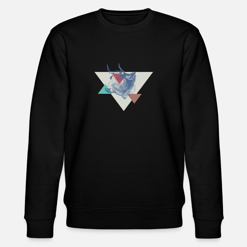 Conception de triangle de vache - Sweat bio CHANGER Stanley/Stella Unisexe - noir
