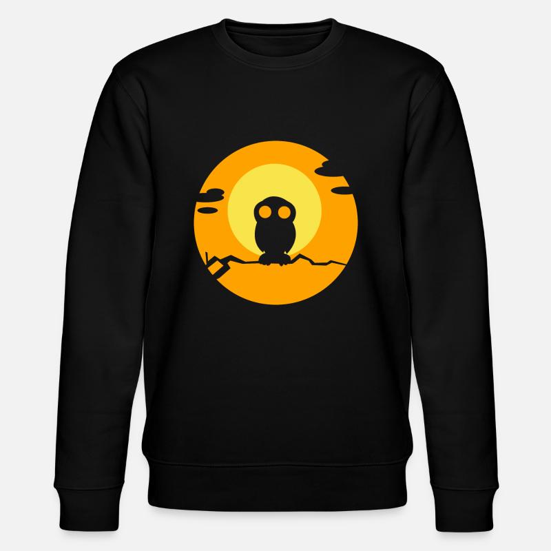 Eule - Stanley/Stella Unisex Bio-Sweatshirt CHANGER  - Schwarz