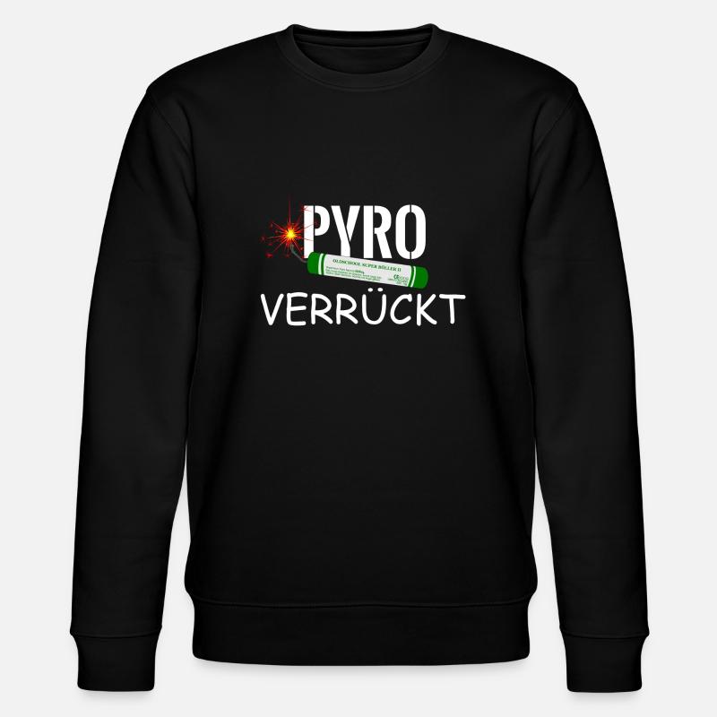 Feu d'artifice pyro fou - Sweat bio CHANGER Stanley/Stella Unisexe - noir