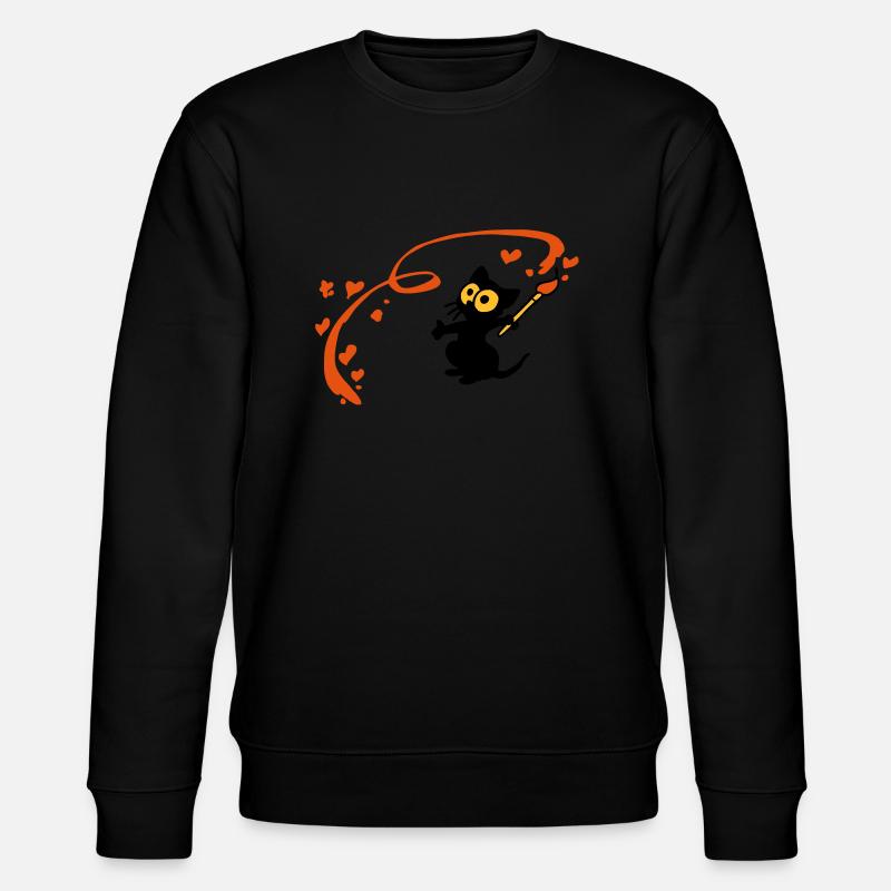 Kitten painter Georgia - Stanley/Stella CHANGER Unisex Organic Sweatshirt - black