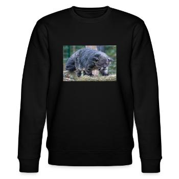 Binturong (Arctictis binturong) Marderen Asie - Sweat bio CHANGER Stanley/Stella Unisexe - noir - Devant - Nik (191cm) & Marisol (170cm)