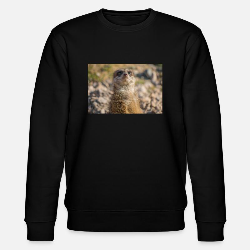 Erdmännchen (Suricata suricatta) meerkat - Stanley/Stella Unisex Bio-Sweatshirt CHANGER  - Schwarz