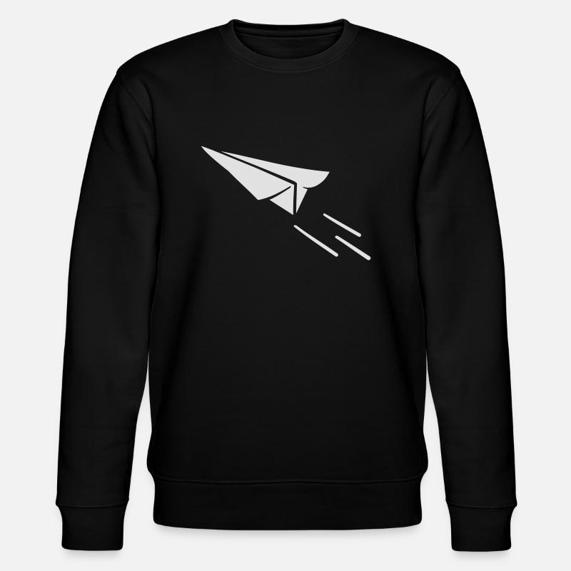 Papierflieger - Stanley/Stella Unisex Bio-Sweatshirt CHANGER  - Schwarz