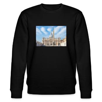 St. Peter's Square Rome Italy - Stanley/Stella Unisex Bio-Sweatshirt CHANGER  - Schwarz - Vorne - Nik (191cm) & Marisol (170cm)