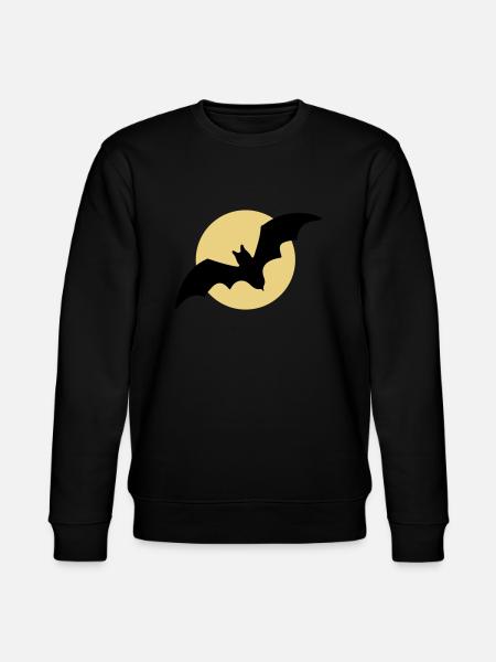 Flying bat moon - Stanley/Stella CHANGER Unisex Organic Sweatshirt - black