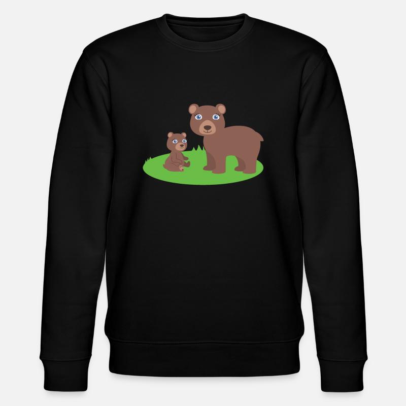 Mutter Bär mit Kind bär - Stanley/Stella Unisex Bio-Sweatshirt CHANGER  - Schwarz