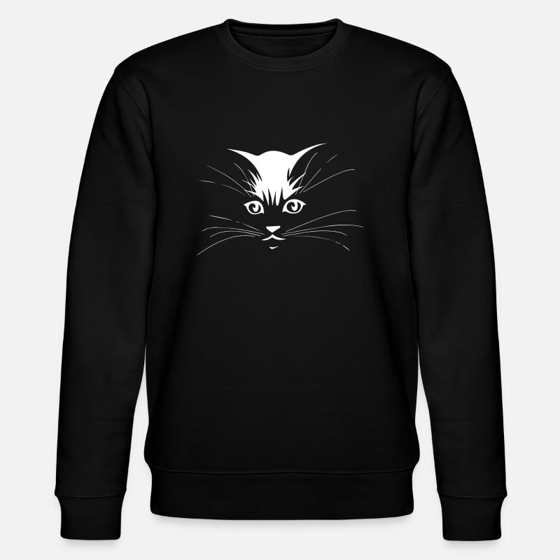 Cat Katze - Stanley/Stella Unisex Bio-Sweatshirt CHANGER  - Schwarz
