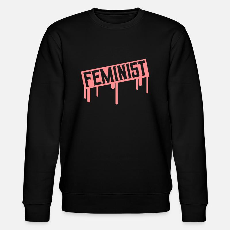 Stempel Graffiti Feminist - Stanley/Stella Unisex Bio-Sweatshirt CHANGER  - Schwarz