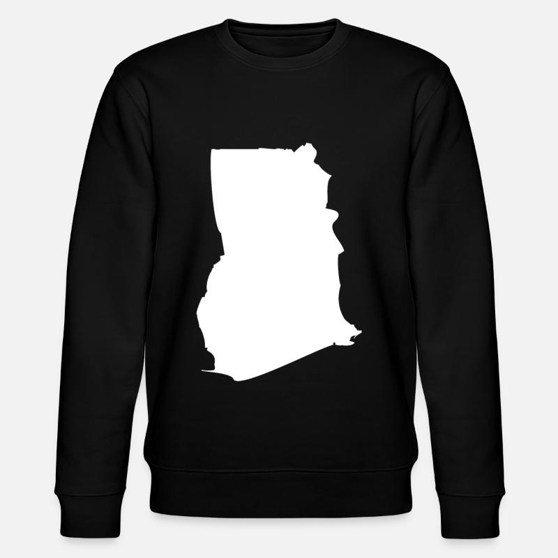 Ghana map flag - Stanley/Stella CHANGER Unisex Organic Sweatshirt - black