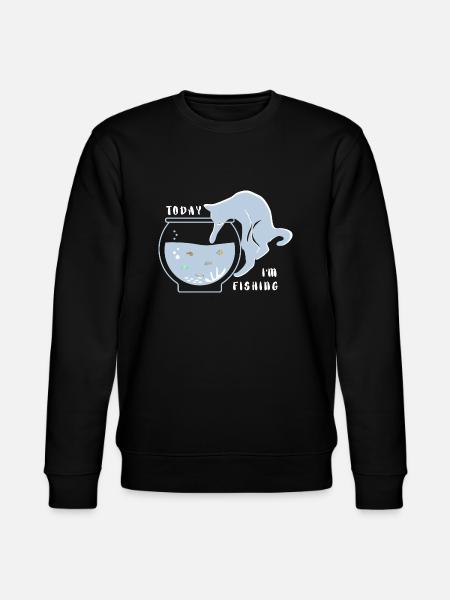 Ich fische heute - Stanley/Stella Unisex Bio-Sweatshirt CHANGER  - Schwarz