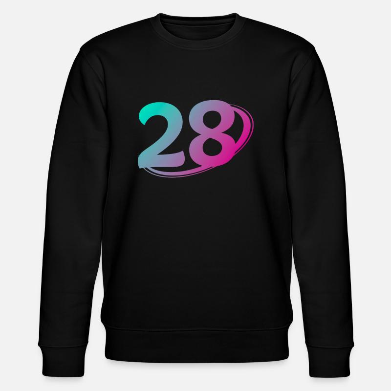 Nummer 28 mehrfarbig - Stanley/Stella Unisex Bio-Sweatshirt CHANGER  - Schwarz