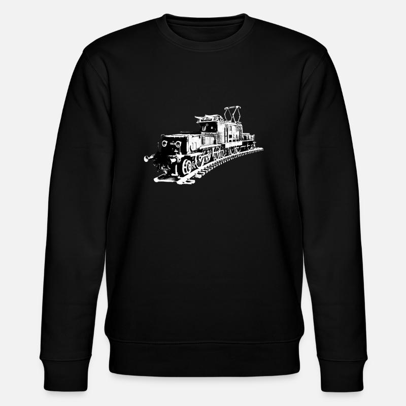Lokomotive "Krokodil" - Stanley/Stella Unisex Bio-Sweatshirt CHANGER  - Schwarz