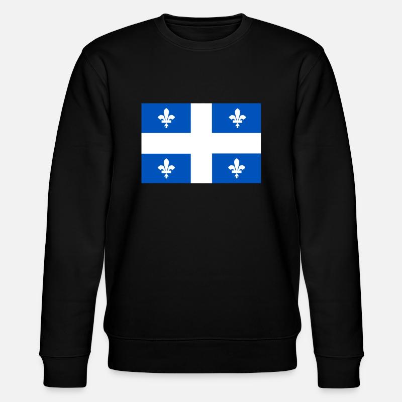 Quebec-Flagge - Stanley/Stella Unisex Bio-Sweatshirt CHANGER  - Schwarz
