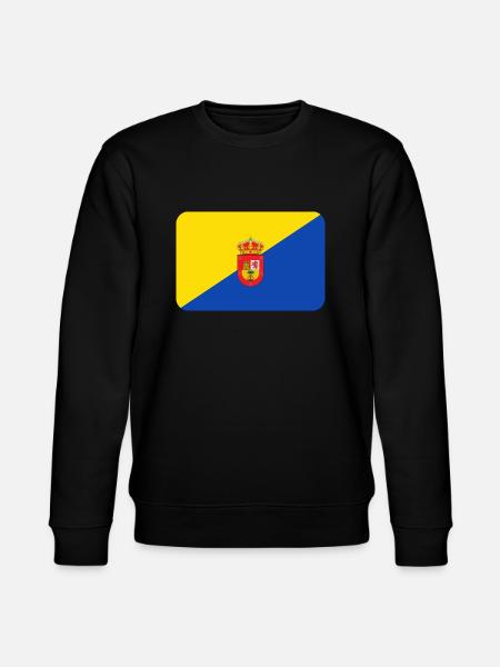 GRAN CANARIA FLAG round corner 400 dpi - Sudadera ecológica unisex CHANGER de Stanley/Stella - negro