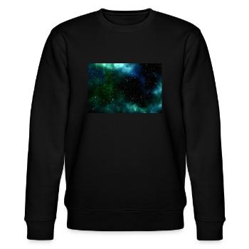 Galaxy - Stanley/Stella Unisex Bio-Sweatshirt CHANGER  - Schwarz - Vorne - Nik (191cm) & Marisol (170cm)