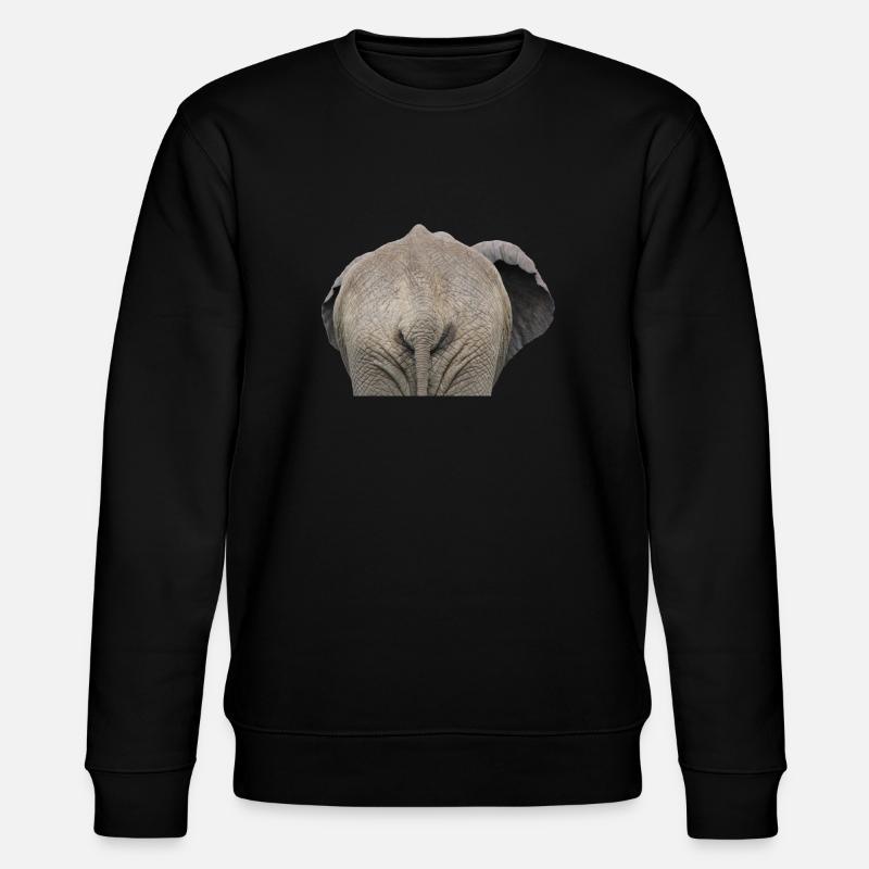 Der Elefantenpopo - Stanley/Stella Unisex Bio-Sweatshirt CHANGER  - Schwarz