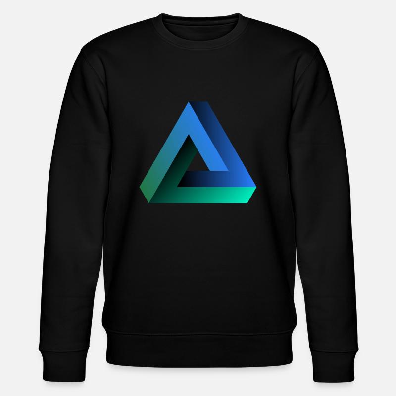 geometrisches Dreieck - Stanley/Stella Unisex Bio-Sweatshirt CHANGER  - Schwarz