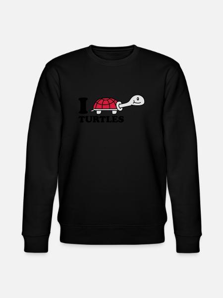 I Love Turtles - Stanley/Stella Unisex Bio-Sweatshirt CHANGER  - Schwarz