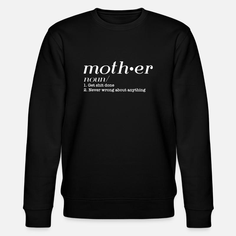 Mutter Substantiv - Stanley/Stella Unisex Bio-Sweatshirt CHANGER  - Schwarz