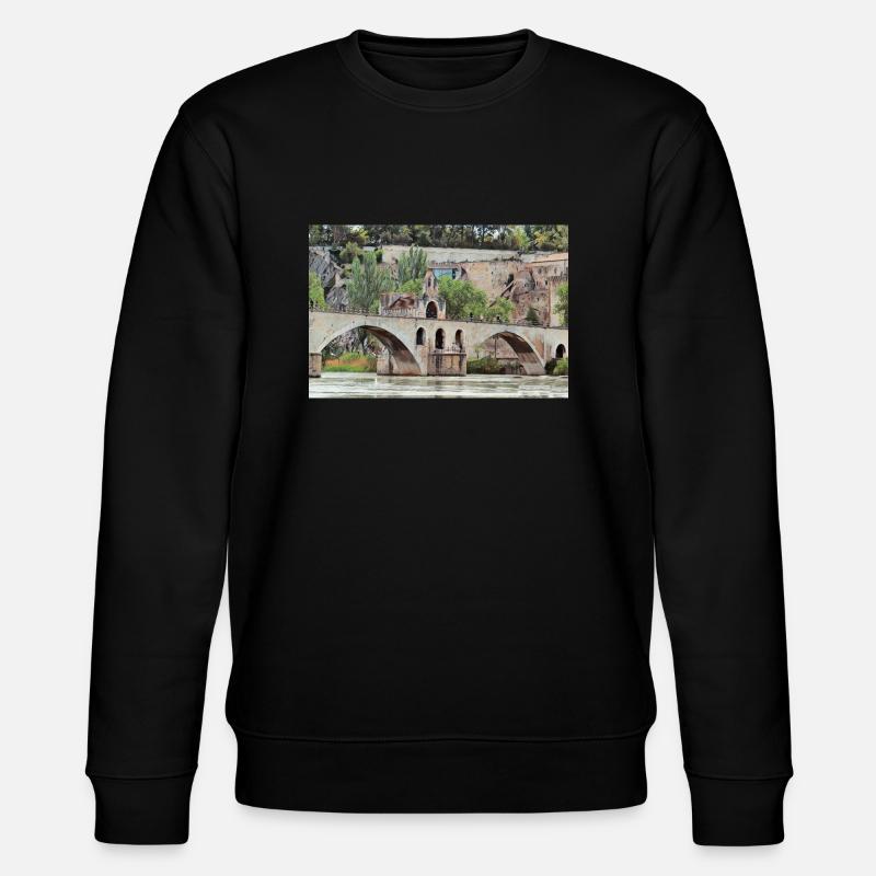 die Brücke von Avignon - Stanley/Stella Unisex Bio-Sweatshirt CHANGER - Schwarz