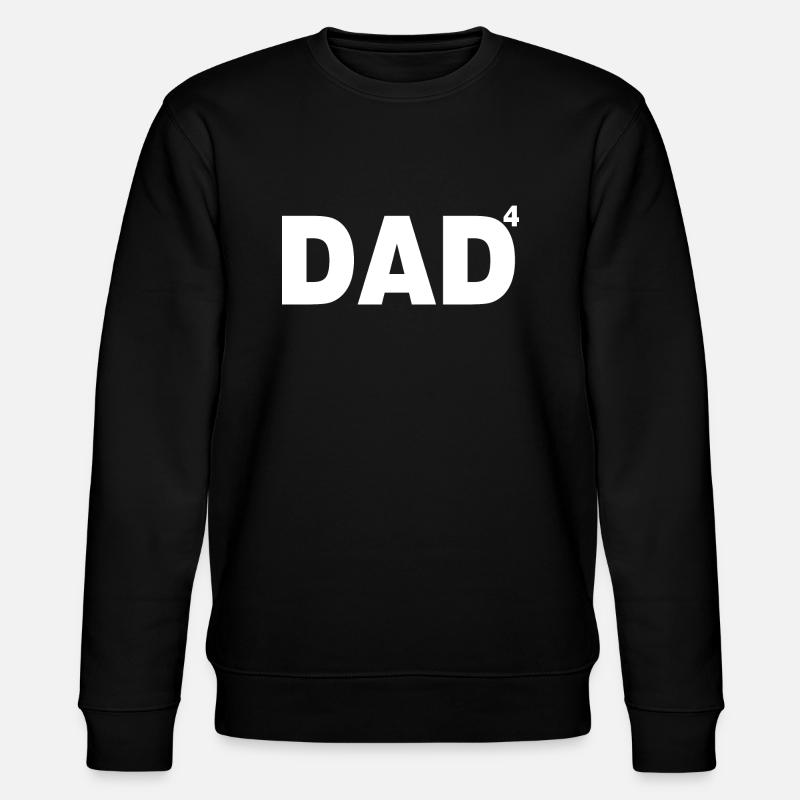 Vater von 4 - Stanley/Stella Unisex Bio-Sweatshirt CHANGER - Schwarz