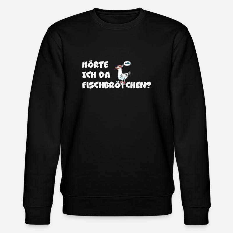 Fischbrötchen - Möwe - Stanley/Stella Unisex Bio-Sweatshirt CHANGER  - Schwarz
