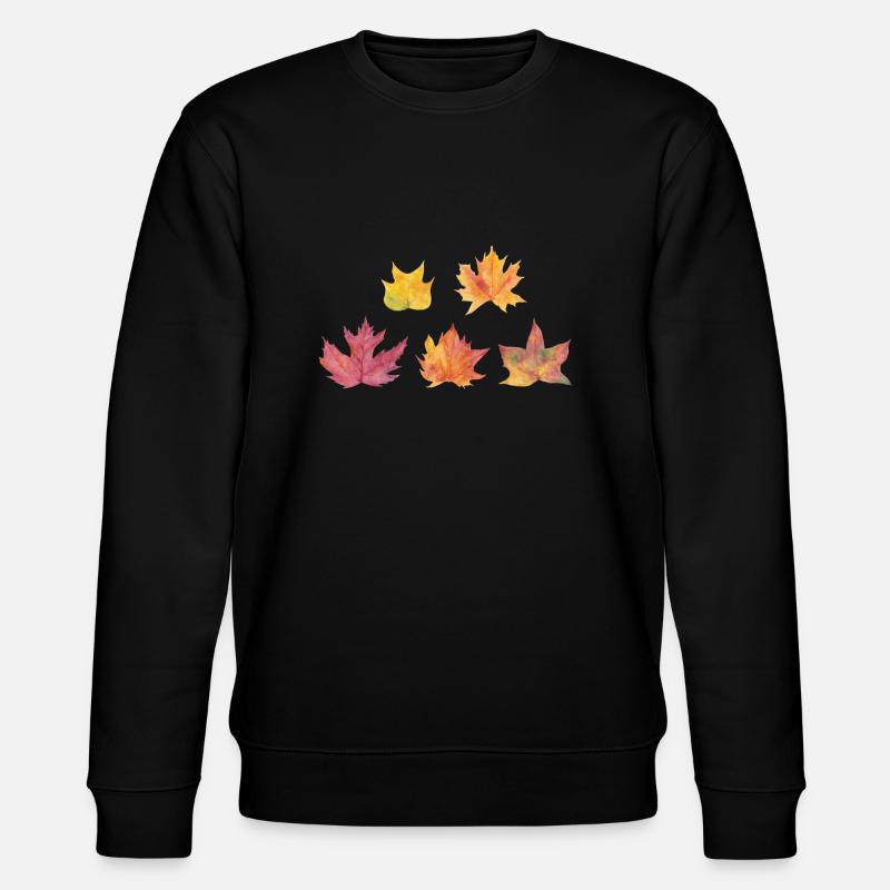 Feuilles d’automne - Sweat bio CHANGER Stanley/Stella Unisexe - noir