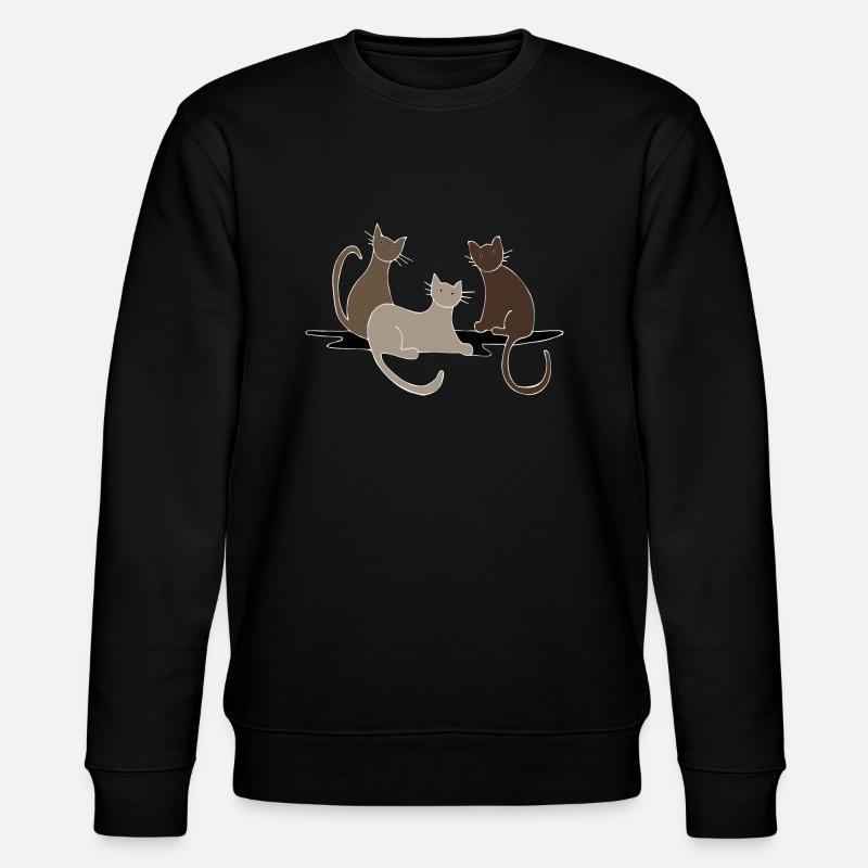 Katzen - Stanley/Stella Unisex Bio-Sweatshirt CHANGER  - Schwarz