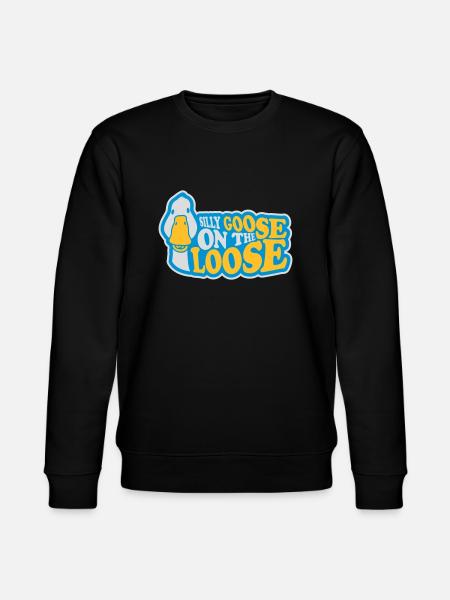goose on the loose - Stanley/Stella CHANGER Unisex Organic Sweatshirt - black