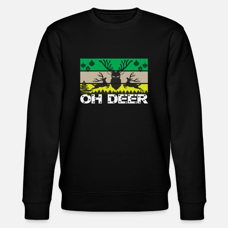 Oh Deer - Stanley/Stella Unisex Bio-Sweatshirt CHANGER  - Schwarz