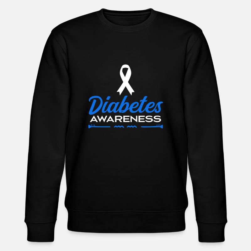 Diabetes-Bewusstsein - Stanley/Stella Unisex Bio-Sweatshirt CHANGER  - Schwarz