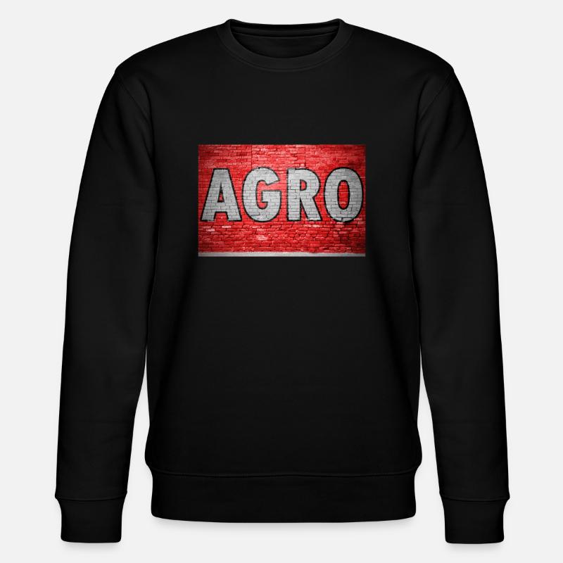 Agro Brick Wall Graffiti - Stanley/Stella CHANGER Unisex Organic Sweatshirt - black