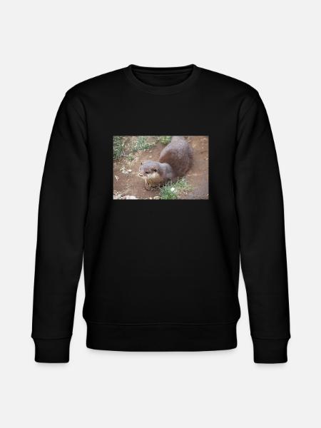Asian small-clawed otter Zwergotter - Stanley/Stella CHANGER Unisex Organic Sweatshirt - black
