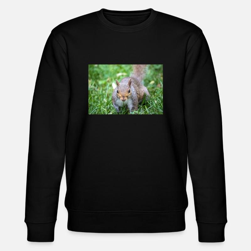 Grauhörnchen Sciurus carolinensis - Stanley/Stella Unisex Bio-Sweatshirt CHANGER  - Schwarz