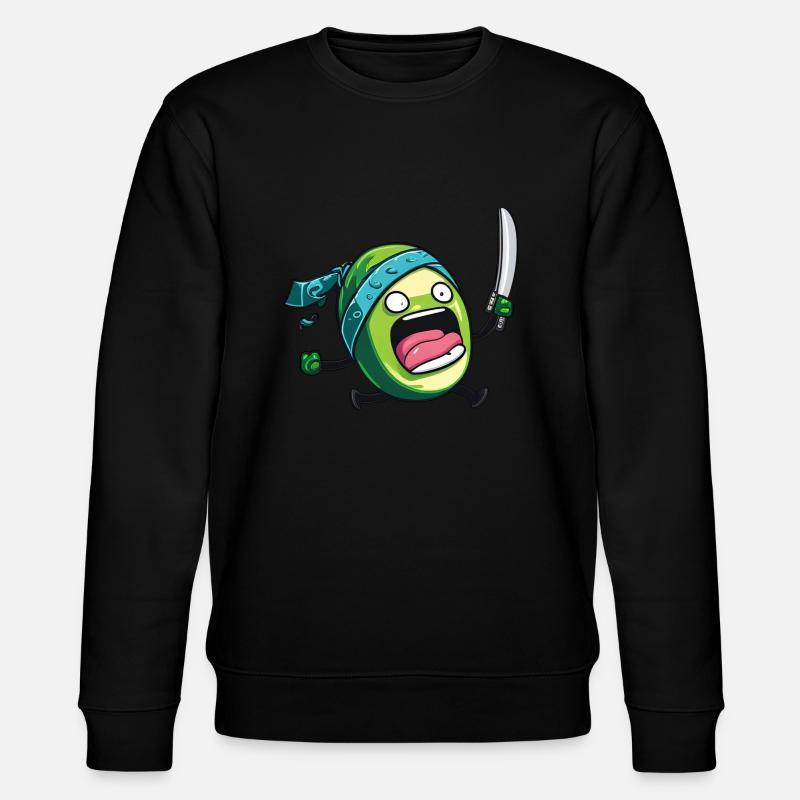 Ninja Avocado - Stanley/Stella Unisex Bio-Sweatshirt CHANGER  - Schwarz