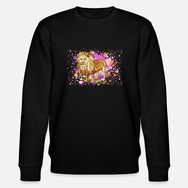 Löwe - Stanley/Stella Unisex Bio-Sweatshirt CHANGER  - Schwarz