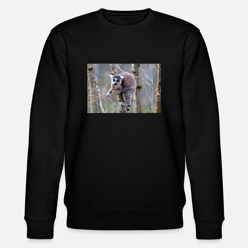 Kattas Lemur catta - Stanley/Stella Unisex Bio-Sweatshirt CHANGER  - Schwarz